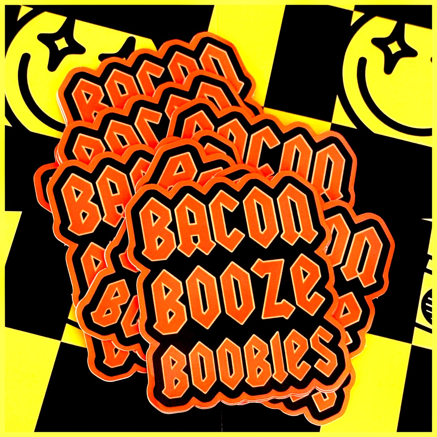 BACON BOOZE B00BIES • STICKER