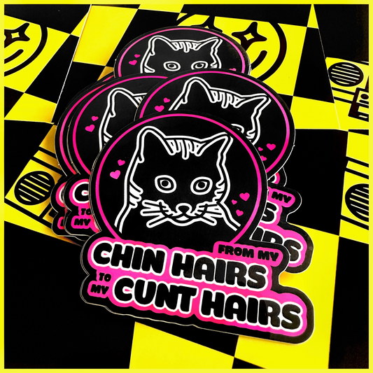 CHIN HAIRS C$&T HAIRS • STICKER
